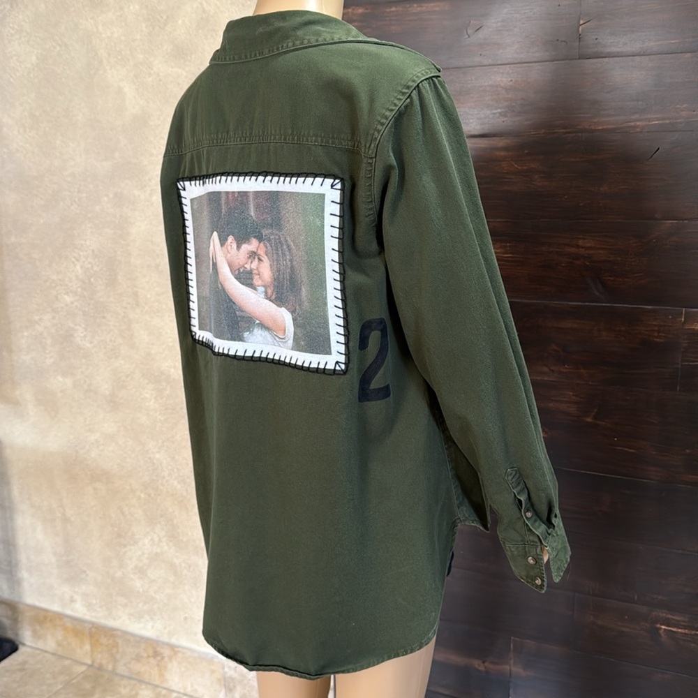Ross and Rachel Forest Green Shacket Size XL